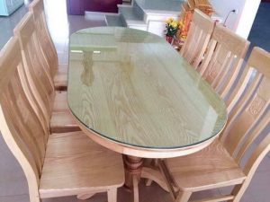 Bàn Ăn Bầu Dục Gỗ Sồi Nga