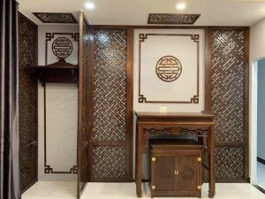 Ban Thờ Đứng Gỗ Sồi 127cm