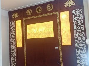 Vách trang trí phòng thờ CNC mẫu 12