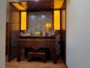 Vách trang trí phòng thờ CNC mẫu 11