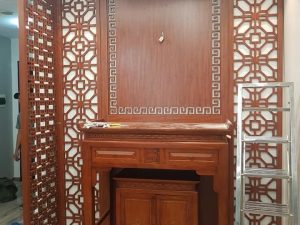 Vách trang trí phòng thờ CNC mẫu 4