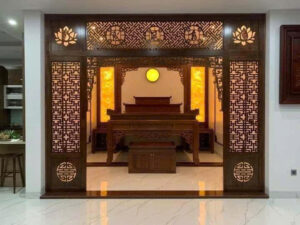 Vách CNC phòng thờ mẫu 4