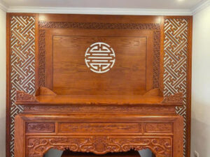 Vách CNC phòng thờ mẫu 9