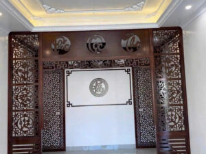 Vách CNC phòng thờ mẫu 2