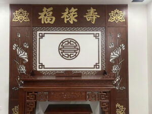 Vách CNC phòng thờ mẫu 1