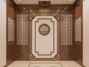 Vách CNC phòng thờ mẫu 7