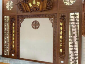 Vách CNC phòng thờ mẫu 8