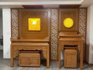 Vách CNC phòng thờ mẫu 11