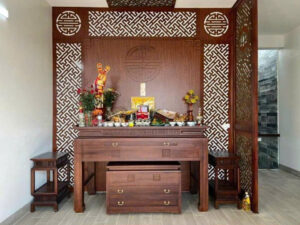Vách CNC phòng thờ mẫu 12
