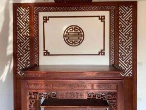 Vách CNC phòng thờ mẫu 14