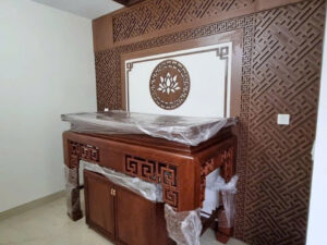 Vách CNC phòng thờ mẫu 16