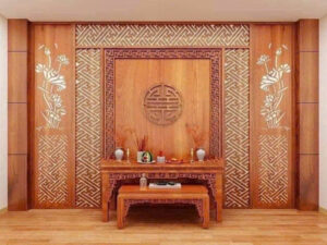 Vách CNC phòng thờ mẫu 21