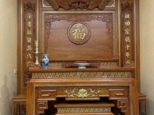 Vách hậu gỗ hương đá tự nhiên mẫu 2