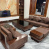 Ghế Sofa chân thuyền đối gỗ sồi mẫu 1